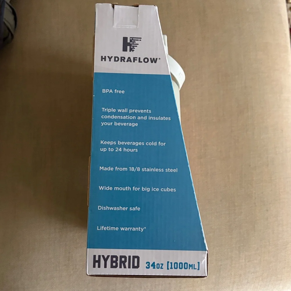 Hydraflow Insulated 34 oz Stainless Steel Wall Bottles with Straw Cleaning Brush - Picture 5 of 5